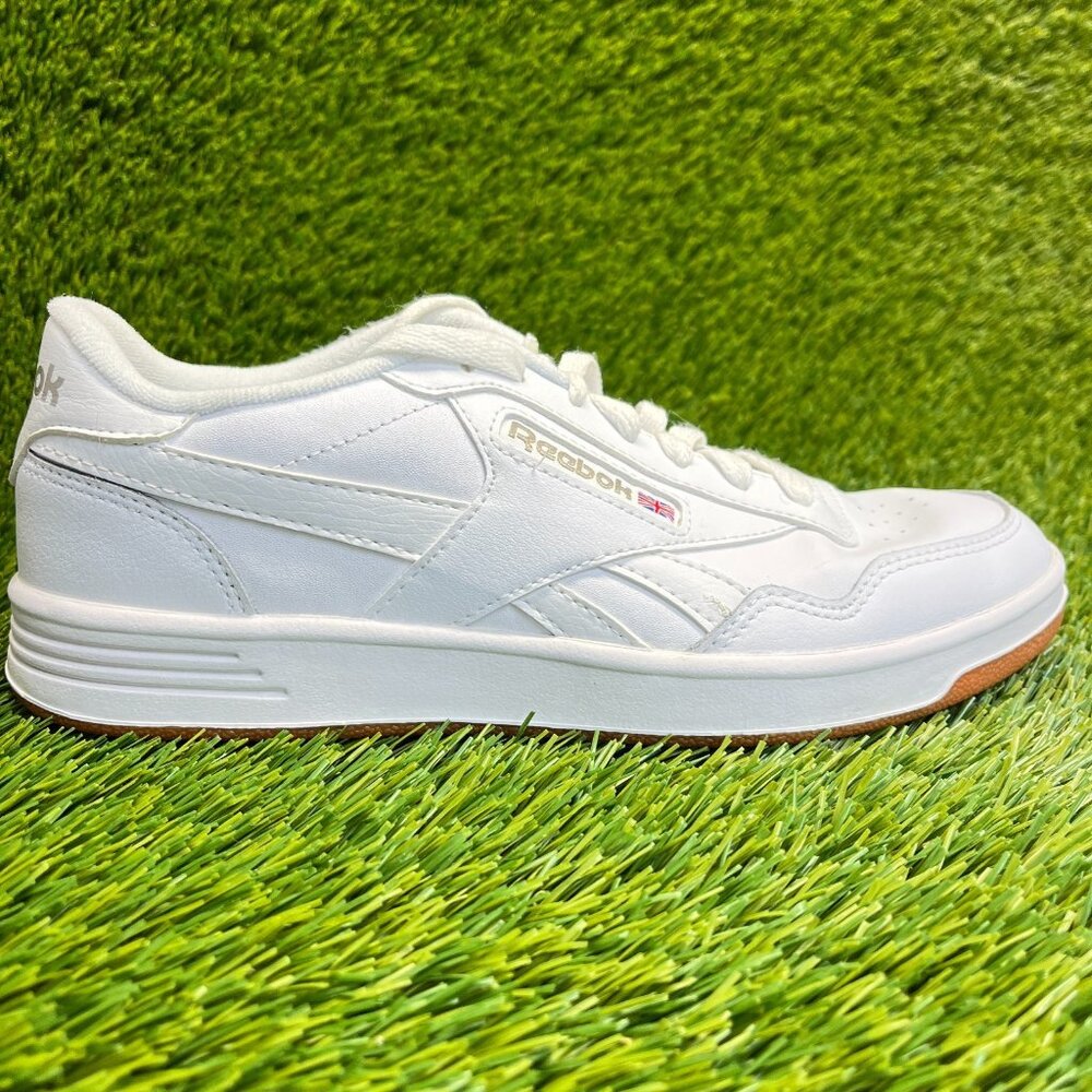 Reebok Club MEMT Mens‎ Size 7 White Gum Athletic Leather Walking Shoes Sneakers